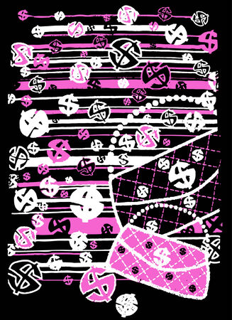 bag fashion designのイラスト素材