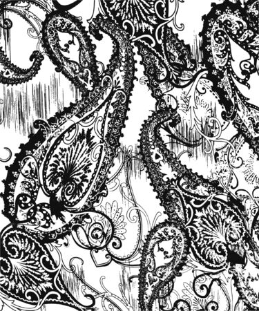 indian paisley backgroundのイラスト素材