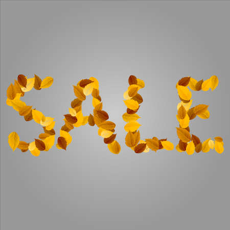 Seasonal sales  Autumn  Vectorのイラスト素材