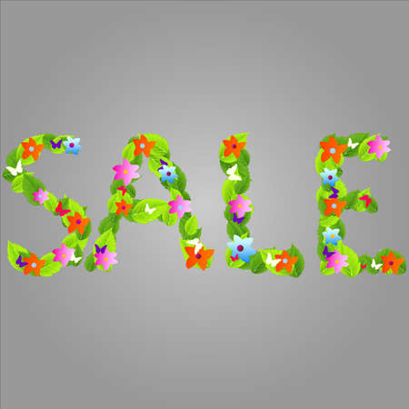 Seasonal sales  Spring  Vectorのイラスト素材