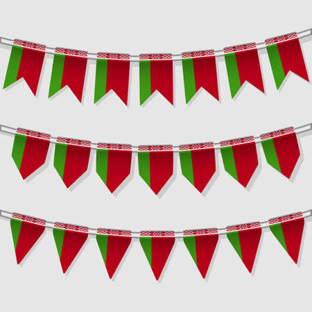 Flag bunting of the world  Belarus  Vectorのイラスト素材