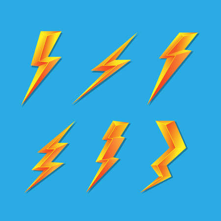 3D lightning vectorのイラスト素材