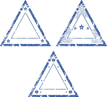A set of empty triangular stampsのイラスト素材