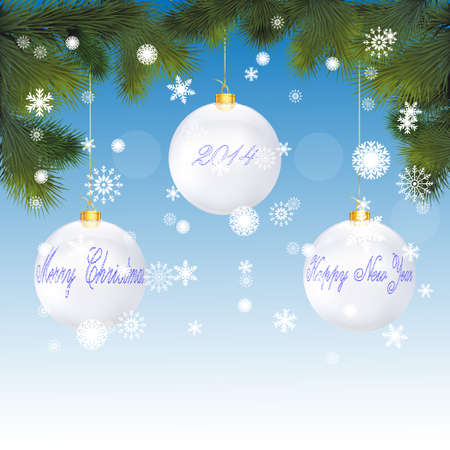 Christmas card with snowflakes  Vectorのイラスト素材