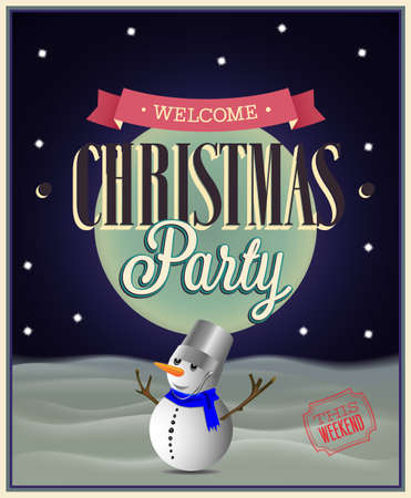 New Christmas Party design template  Vectorのイラスト素材