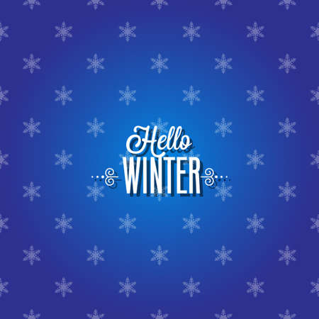 Winter Card with Snowflakes  Vectorのイラスト素材
