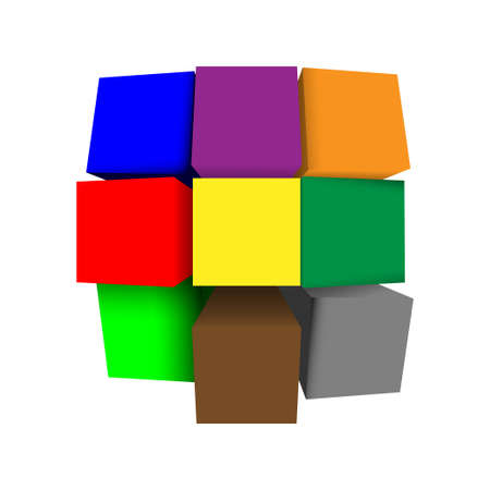3D cubes background  Vectorのイラスト素材