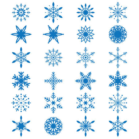 Blue snowflakes  Vectorのイラスト素材