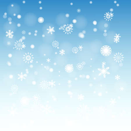 Snow on the blue background  Vectorのイラスト素材