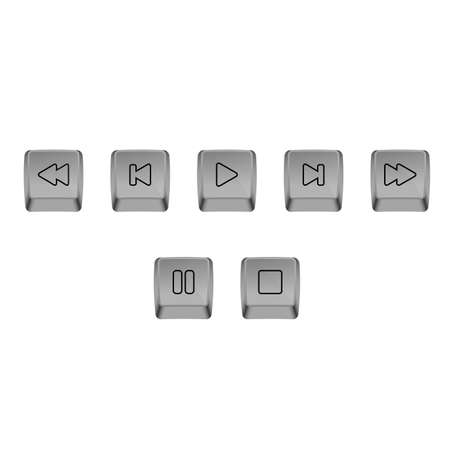 Isolated buttons for multimediaのイラスト素材
