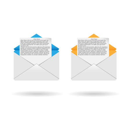 Colored envelopes with letterのイラスト素材