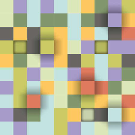 Vector background. Illustration of abstract texture with retro squares