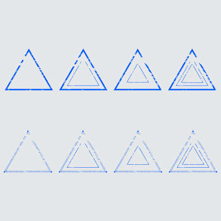 Set of empty triangular stampsのイラスト素材
