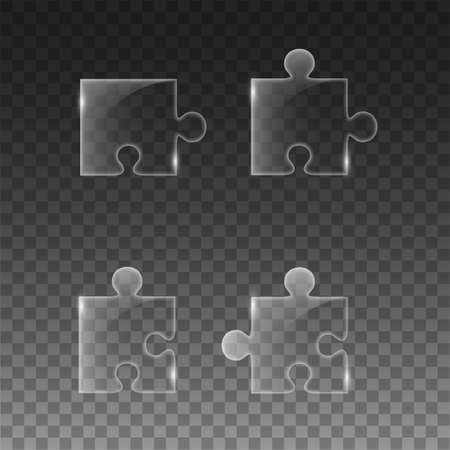 Transparent piece the puzzleのイラスト素材