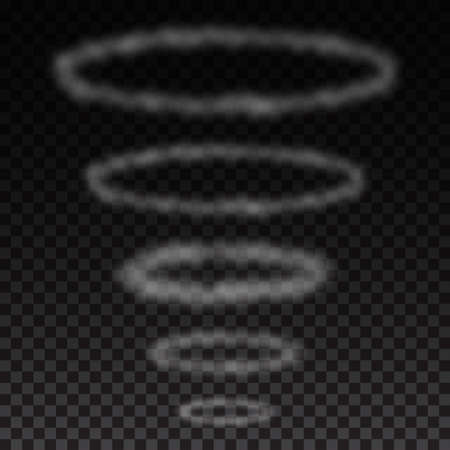 Smoke circles on transparent backgroundのイラスト素材