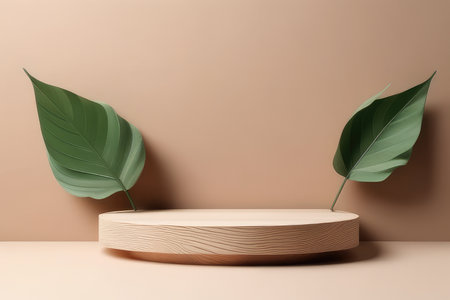 minimal geometric forms, podium for product presentation.の素材