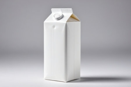 Milk Packaging Mock-Up - Two Bottles on White Backgroundの素材