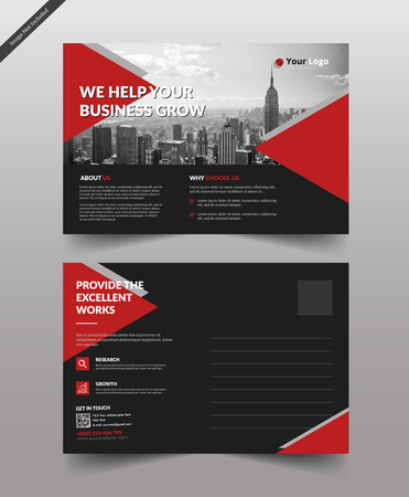 Corporate Business Post Cardのイラスト素材