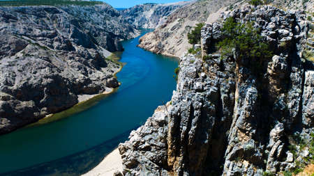 Beautiful river in the Zrmanje canyonの写真素材