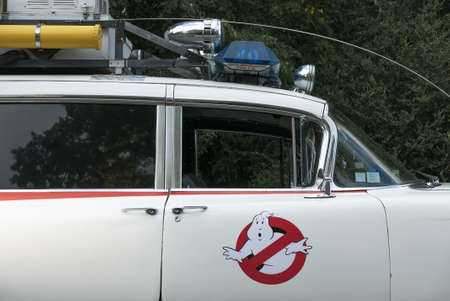 Ghostbusters car Ectomobile side view closeupのeditorial素材