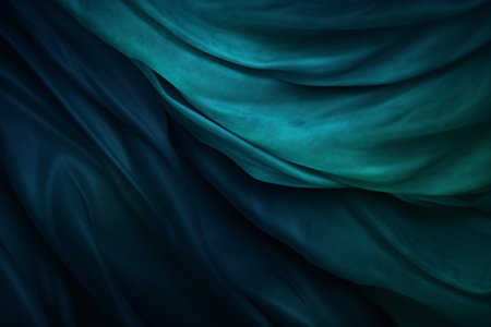 Abstract background of blue silk or satin luxury cloth texture.の素材