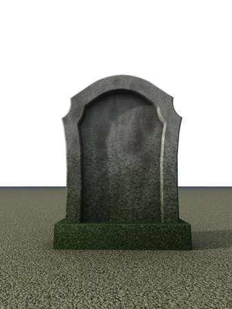 blank gravestone  - 3d illustrationの写真素材