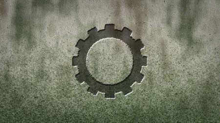 gear wheel on stone backgroundの写真素材