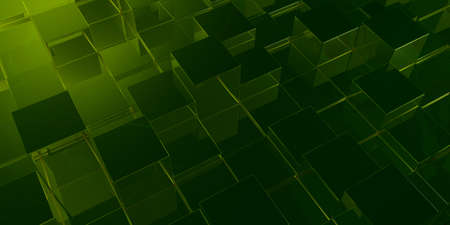 cubes background - 3d illustrationの写真素材