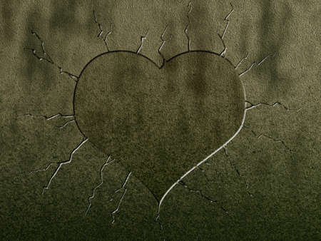 heart symbol on stone backgroundの写真素材