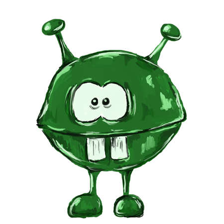 painted funny alienの写真素材