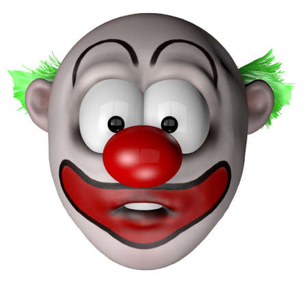 cartoon clown - 3d illustrationの写真素材