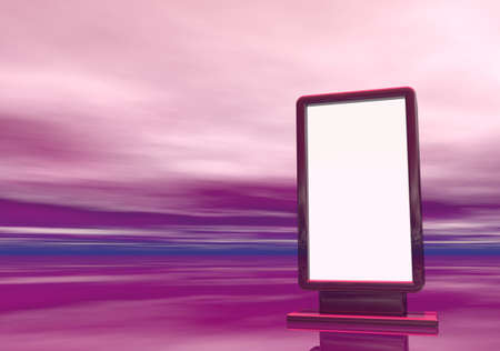 blank vertical billboard - 3d illustration