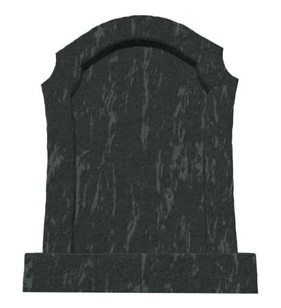 gravestone on white background - 3d illustrationの写真素材