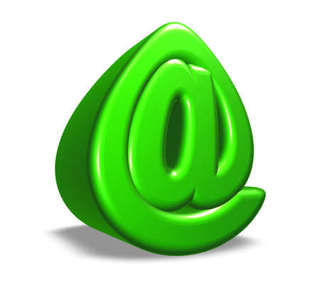 cartoon email symbol on white background - 3d illustrationの写真素材