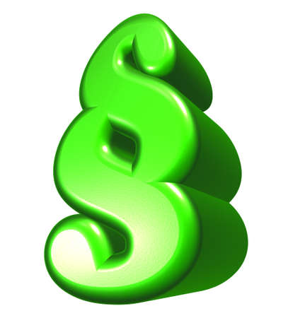 cartoon paragraph symbol on white background - 3d illustrationの写真素材