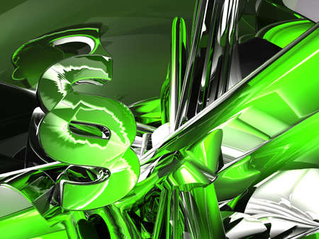 paragraph symbol in abstract futuristic space - 3d illustration