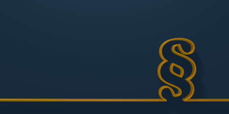 paragraph symbols on blue background - 3d rendering