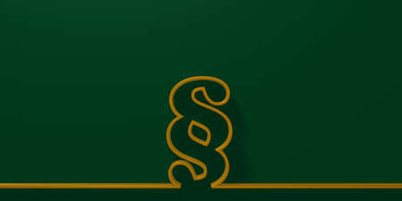 paragraph symbols on green background - 3d renderingの写真素材