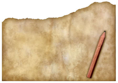 old paper background with pencilの写真素材