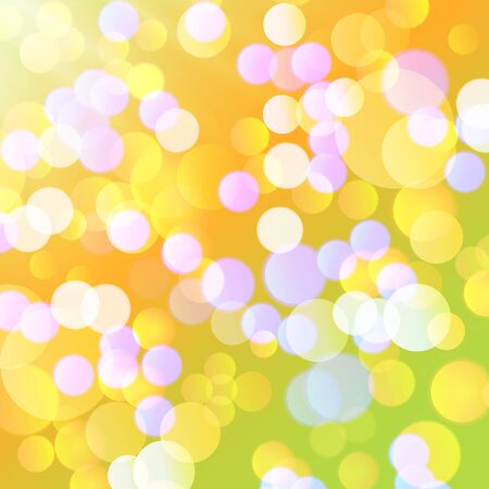 Abstract yellow and green bokeh backgroundのイラスト素材