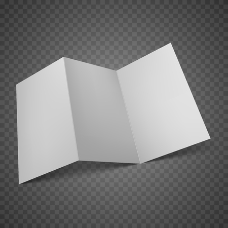 Mockup brochure. Half side view. Template ready for your design. Vector illustration. Isolated on transparent background.のイラスト素材