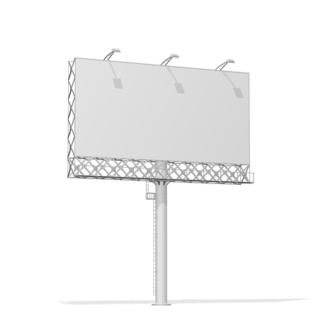 Advertising construction for outdoor advertising big street billboard. Billboard for your design.のイラスト素材