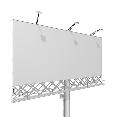 Advertising construction for outdoor advertising big billboard. Billboard for your design.のイラスト素材