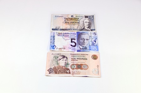 Scottish currency pounds sterlingの写真素材