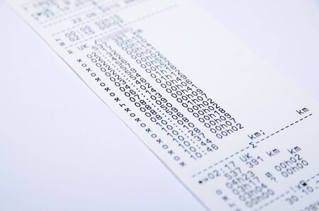 Digital tachograph printed day shiftの写真素材