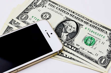 shows that using of mobile phone is costlyの写真素材