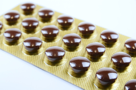 Blister packs of medication pills