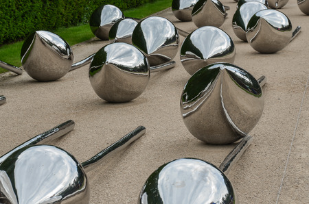 Wakefield-England July-2016 Yorkshire Sculpture Park, Internationally exhibition in the UK, This Season: "Not Vital", Editorial photoのeditorial素材