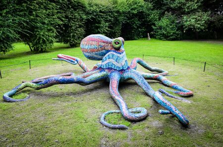 Wakefield-England July-2016 Yorkshire Sculpture Park, Internationally exhibition in the UK, This Season: "Not Vital", Editorial photoのeditorial素材