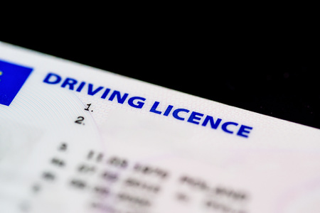 Close up of a UK Driving Licence.の写真素材